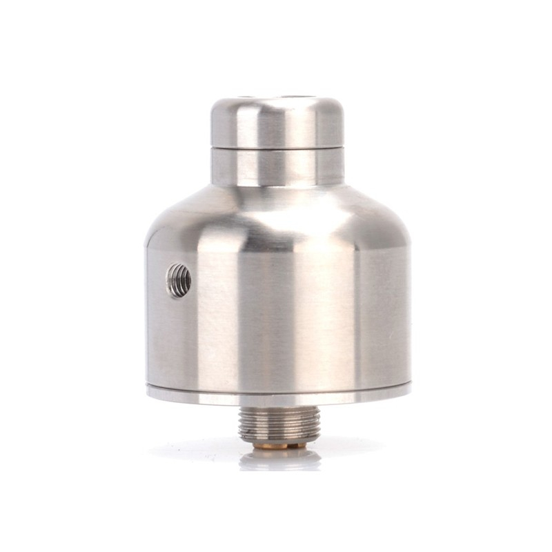 Nipple Style RDA Rebuildable Dripping Vape Atomizer - Silver, Stainless Steel, 22mm Diameter