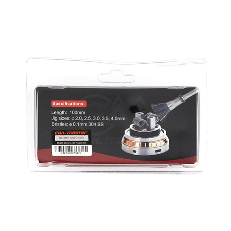 Authentic Coil Master Vape Cleaning Brush Coil Jig - 0.1mm SS Bristles, 2.0 / 2.5 / 3.0 / 3.5 / 4.0mm