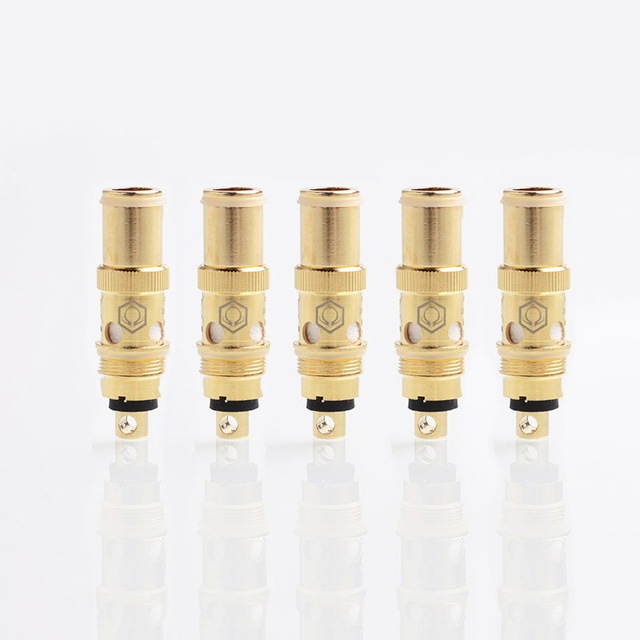 Authentic Ohm Vape AIO Pod Kit Replacement Ceramic Coil Head - Gold, 1.5ohm (5 PCS)