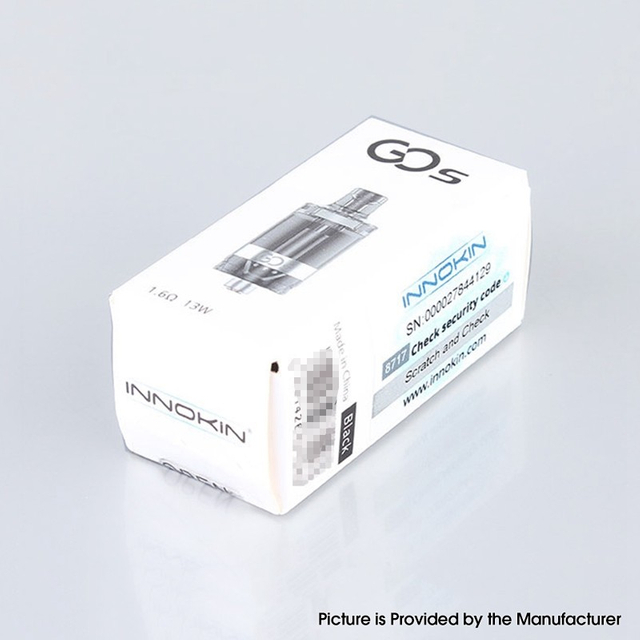 Authentic Innokin GO S Disposable Tank Clearomizer Vape Atomizer - Black, 2.0ml, 1.6ohm, 20mm Diameter