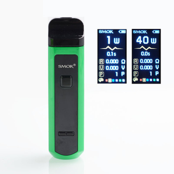 smok rpm40 vape kit Authentic 40W 1500mAh VW Mod Pod System Starter - Green, 1~40W, 4.3ml / 4.5ml, 0.4ohm / 0.6ohm Choose Your Ohm Level:Pack of 5 - B0.15 ohm Mesh Boost Version B-Pop Geek Bar Flavors: modern vape device