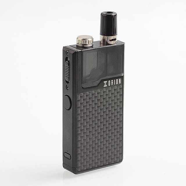 Authentic Lost Vape Orion DNA GO 40W 950mAh All-in-One Starter Kit-Serat karbon bertekstur hitam, 2ml, 0,25 ohm / 0,5 ohm