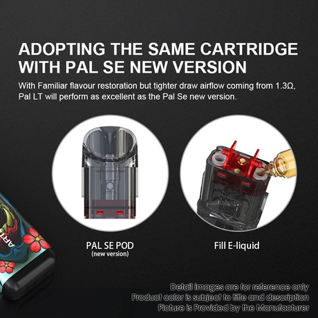 Authentic Artery PAL LT 11W 700mAh Pod System Vape Starter Kit, 2.0ml, 1.3ohm