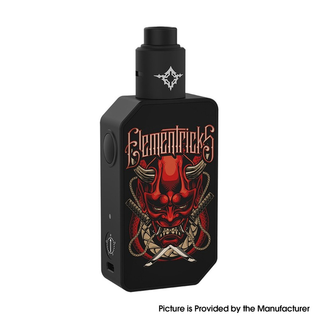 Authentic Rincoe Manto Beast 228W VV Box Mod + Metis RDA Atomizer Vape Kit, 2 x 18650