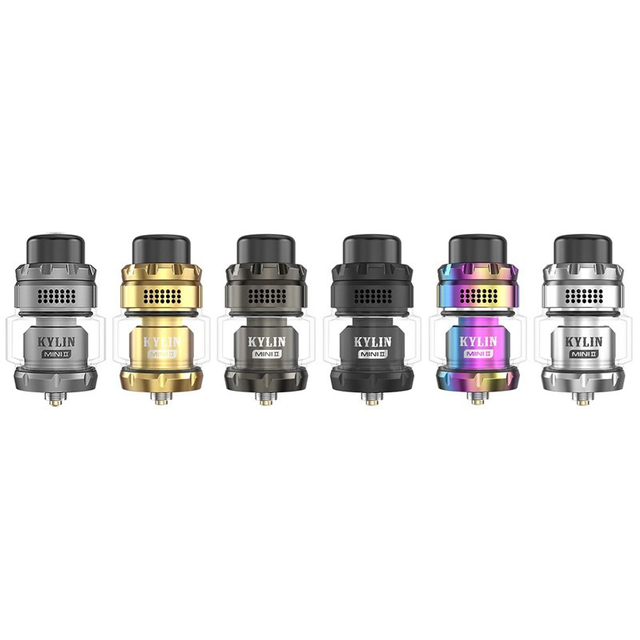 Authentic Vandy Vape Kylin Mini V2 RTA Rebuildable Tank Vape Atomizer - Silver, 3.0 / 5.0ml, 24.4mm Diameter