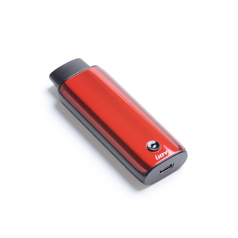 Authentic IJOY Neptune AIO 650mAh Pod System Starter Kit - Crystal Red, Zinc Alloy + Curved Glass, 1.8ml, 1.0ohm