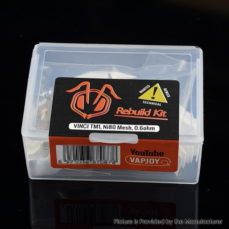 Authentic VAPJOY VINCI-TM1 DIY Rebuild Kit for Vopoo PnP Series Coils - Rod + Cottons + Ni80 Mesh (0.6ohm)