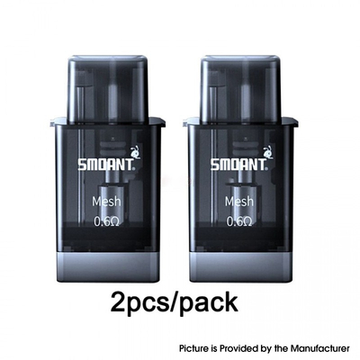 Authentic Smoant Baby LF Replacement Pod Cartridge for Charon Baby / Battlestar Baby Pod System -2ml, 0.6ohm (2 PCS)