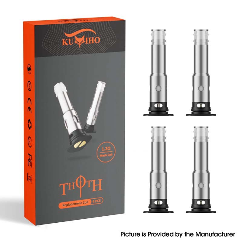 Authentische Kumiho Thoth -Ersatzspulen für Thoth T / G / C / S Pod - 4 PCs