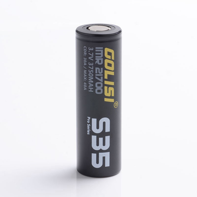 Authentic Golisi S35 IMR 3750mAh 40A 21700 Rechargeable Lithium Battery for Mod - (2 PCS)