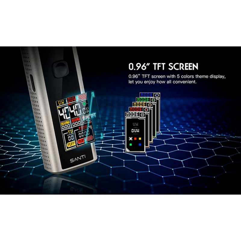 Authentischer Smoant Santi 40W Pod System Vape VW Mod Kit, 1100mah, 1 ~ 40 W, 3,5 ml, 0,6 OHM
