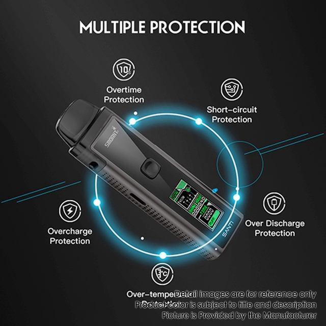 Authentic Smoant Santi 40W Pod System Vape VW Mod Kit, 1100mAh, 1~40W, 3.5ml, 0.6ohm