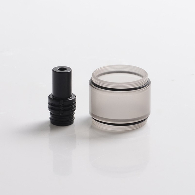 Replacement PC Tank Tube + Stainless Steel 510 Drip Tip Kit for Elite Experiment 3 V3 Style MTL RTA