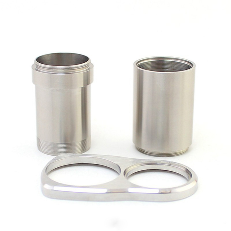 Authentic SXK Supbox Box Mod Kit Replacement 18650 / 18350 Battery Tube + Atomizer Ring - Silver, Stainless Steel