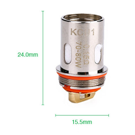 Authentic KIZOKU Unlimit DL RTA Replacement KCU1 Single Mesh Coil Head - 0.15ohm (70~80W) (4 PCS)