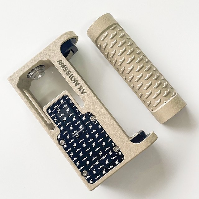 Mission XV x Monarchy Collab Feekstro Style DNA 60 Boro Box Mod - Beige, P12 3D Print, VW 1~60W, 1 x 18650, Evolv DNA60 Chipset