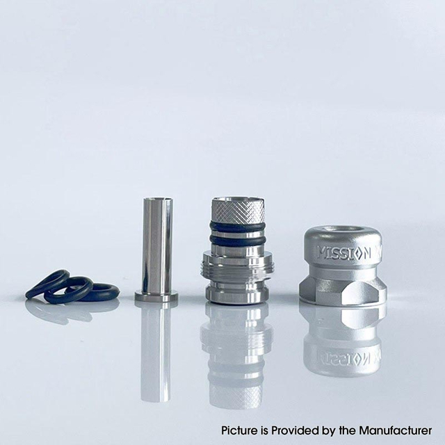 Mission Tips V2 Mini Nuke Style Drip Tip for dotMod dotAIO V1 / V2 Pod SS + Aluminum