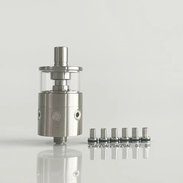Rekavape pNeumatyca Style RTA Rebuildable Tank Atomizer - Silver, 316SS + Glass, 3.5ml, 22mm Diameter