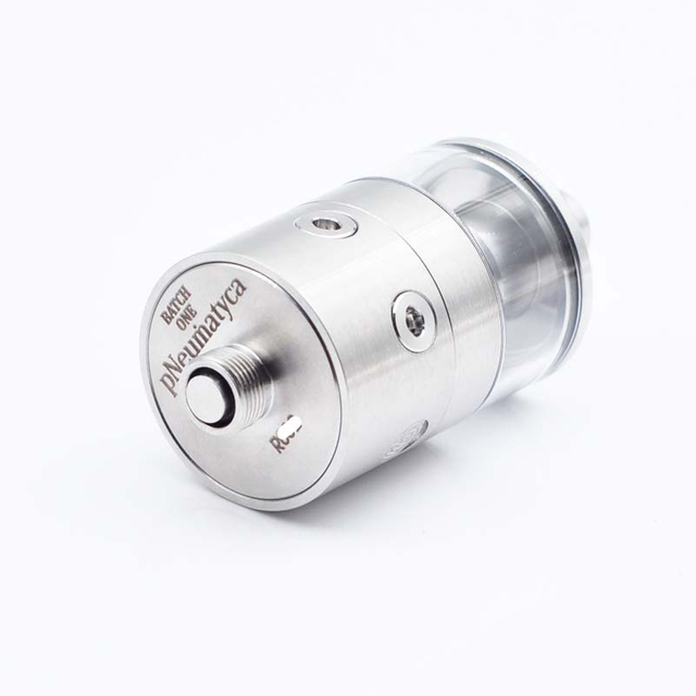Rekavape pNeumatyca Style RTA Rebuildable Tank Atomizer - Silver, 316SS + Glass, 3.5ml, 22mm Diameter