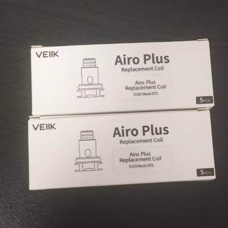 VEIIK Airo Plus Vape Pod System Replacement DTL Mesh Coil Head -Silver,0.4ohm/0.6ohm (5 pcs)