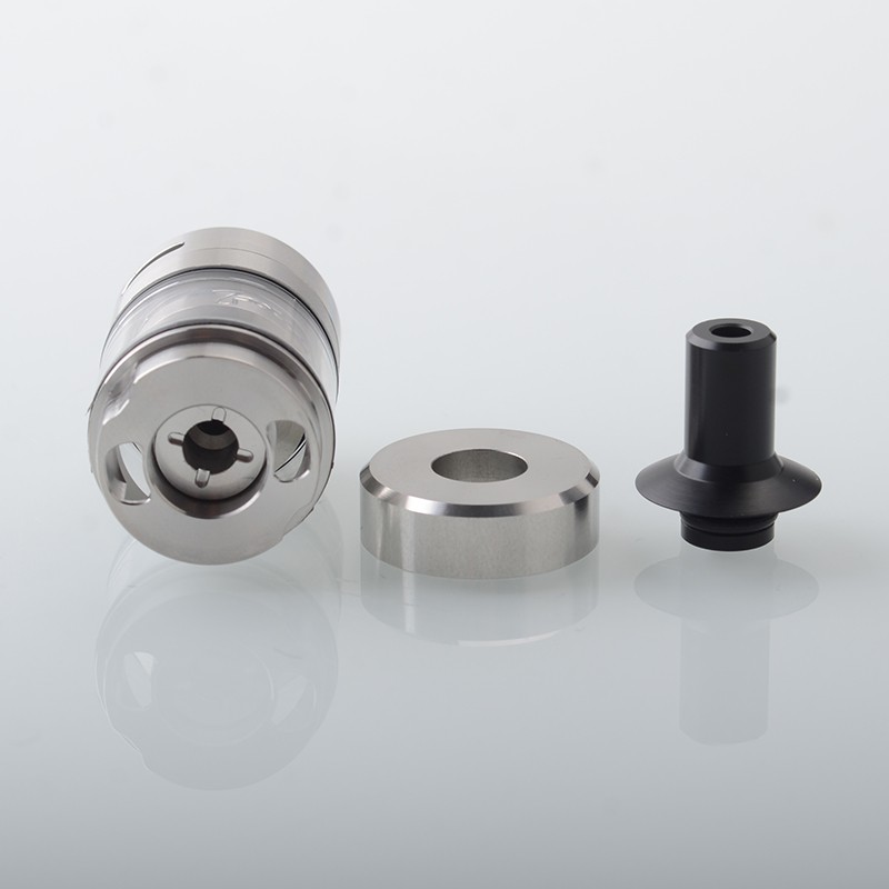 Tripod 2 RTA Rebuildable Tank Atomizer - Silver, 2.0ml, 22mm, Air Pins 0.8, 1.0, 1.2, 1.5, 1.8, 2, 2.5, 3, 3.5, 4mm