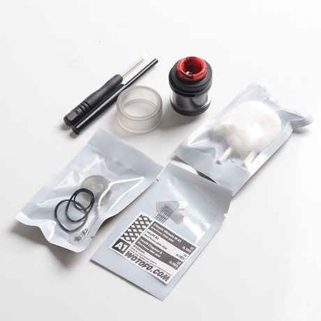 Authentic Wotofo Profile M RTA Rebuildable Tank Vape Atomizer, 3.1ml / 4.0ml, Mesh Coil, SS + Glass, 24.5mm Diameter