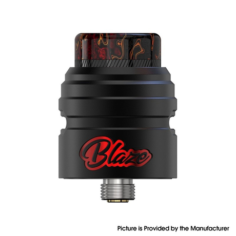 Authentic ThunderHead Creations X Mike Vapes THC Blaze SOLO RDA Vape Atomizer BF Pin, 24mm