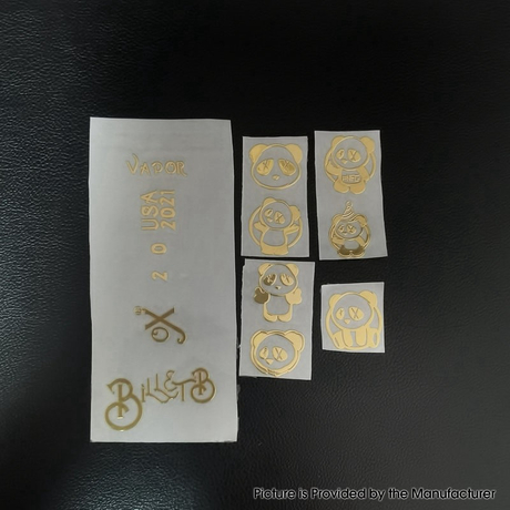 Wick'd  Metal Stickers Set for SXK BB / Billet Box Mod Kit