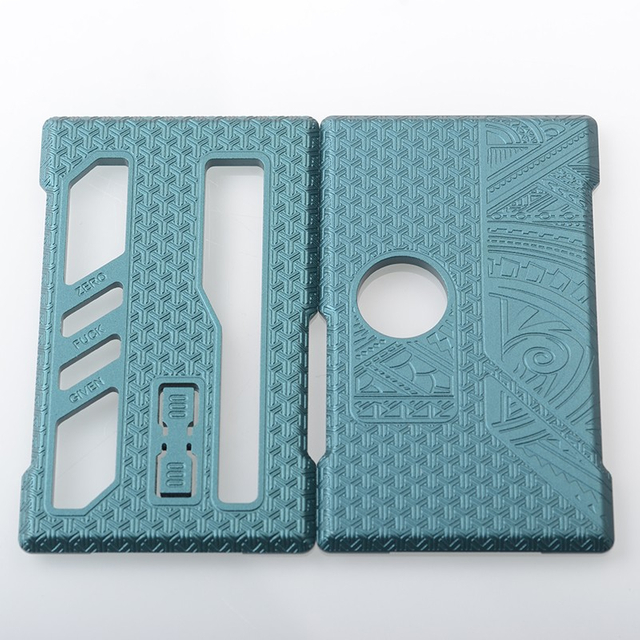 Plaques de panneau de porte avant et arrière à bouton rond Zero Fuck Given pour BB / Billet Box Vape Mod en alliage d'aluminium (2 pièces)