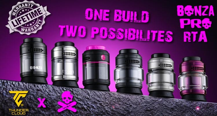 Authentic Thunder Cloud Bonza Pro RTA Rebuildable Tank Atomizer