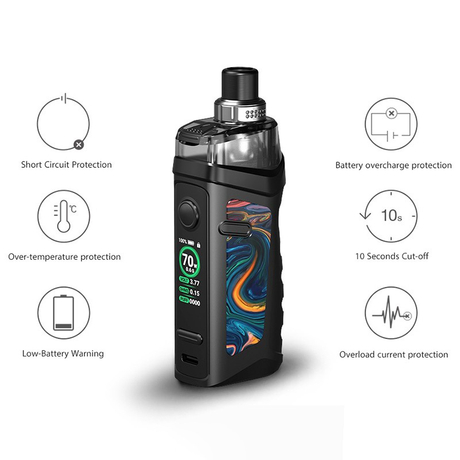 Vandy Vape Jackaroo 70W VW Pod System Mod Kit, 2000mAh, 5~70W, 4.5ml Pod Cartridge