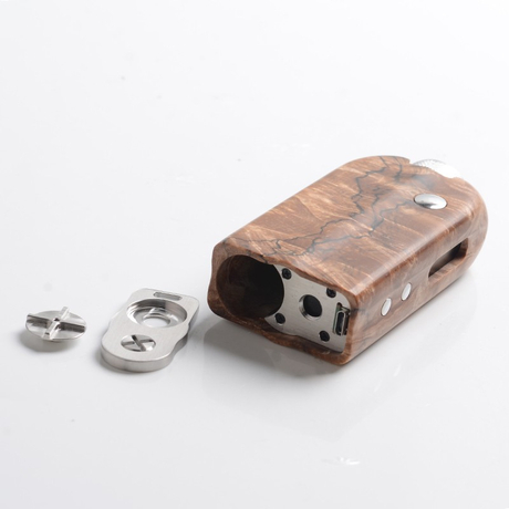 SXK Scud TT Style TC VW Box Mod, Stabilized Wood, 1~60W, 1 x 18650, Evolv DNA 60 Chipset
