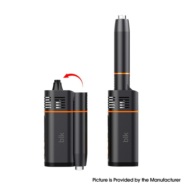 Authentic Kingtons BLK Rotary Dry Herb & Wax Vaporizer Vape Kit 1800mAh, 1.0ml, 0.6ohm