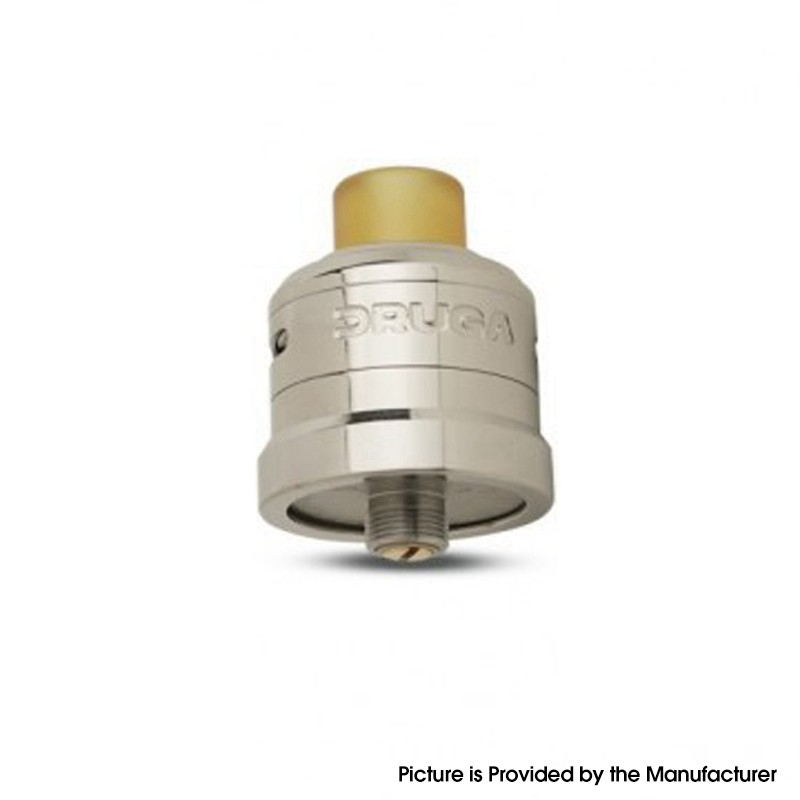 Authentic Augvape Drugas RDA wiederaufbaubares tropfendes Vape -Atomizer mit BF -Pin -Einzelspule, 22 mm