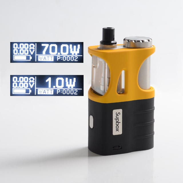 Authentic SXK supbox 70w tc vw Vape box Mod kit, variable wattage 1 ~ 70w, 1 x 18650/18350, sevo-70 Chipset