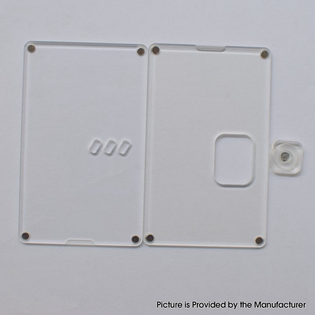 Authentic MK MODS Front + Back Cover Panel Plate w/ Button for Vandy Vape Pulse AIO Mini Kit Square Button Hole