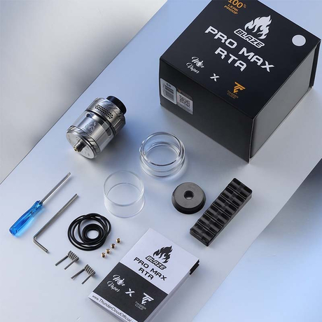 Authentic ThunderCloud x Mike Vapes Blaze Pro Max RTA Rebuildable Tank Atomizer 28mm Diameter 8.5ML 