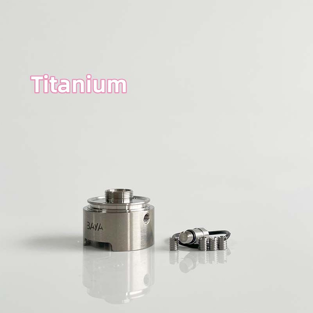 Rekavape Baya Style RTA Tank Atomizer - 4.2ml, Silver/Titanium 1.2/1.5/1.8mm Air Pins 22mm Diameter