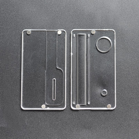Replacement Front + Back Door Panel Plates for dotMod dotAIO Vape Pod System - Transparent, PCTG (2 PCS)