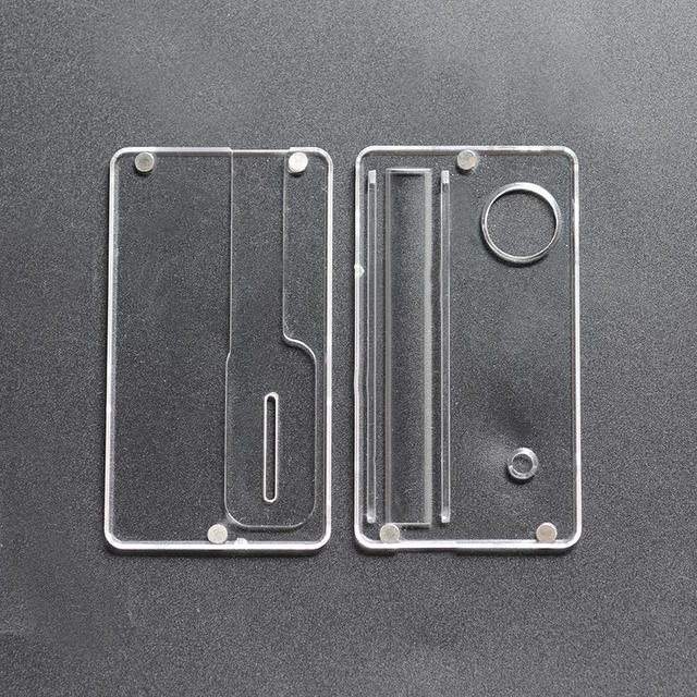 Placas de painel da frente da frente + da parte traseira para ponto Mod dot AIO Vape Sistema de pod - transparente, pctg (2 pcs)