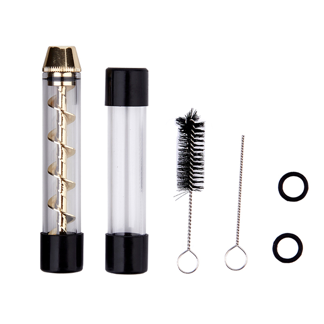 Dry Herb Vape Kit Blunt 7P Twisty Glass Bubbler Smoking Pipe-Gun