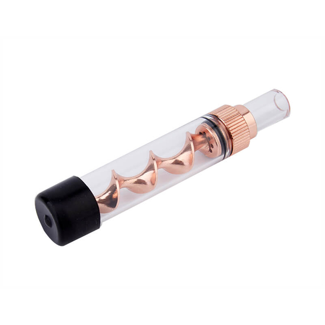 Twisty Glass Blunt V12 Mini Bubbler Kit Vaporizer Stift, Glasrohr, Vape Stift für trockene Kräuter -Vaporizer -Rose Farbe