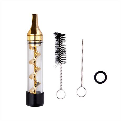 Dry Herb Vape Kit Blunt 7PMINI2 Twisty Glass Bubbler Smoking Pipe-Rainbow