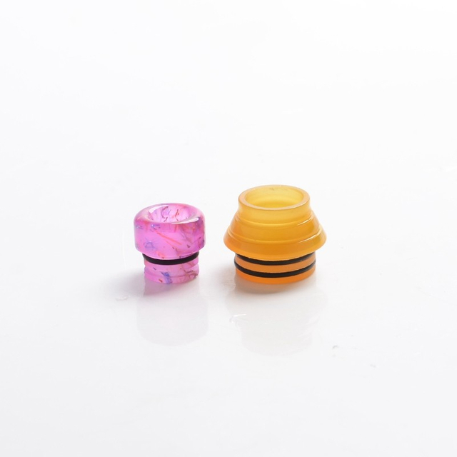 ULPS 2-in-1 Replacement 810 Drip Tip for SMOK TFV8 / TFV12 Tank / Kennedy / Battle / Reload RDA - Pink + Brown, Resin, 17.5mm