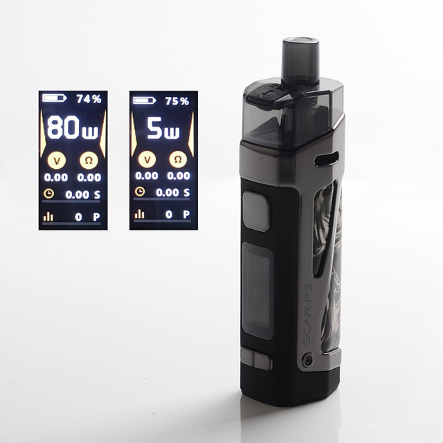 Authentic SMOKTech SMOK SCAR-P3 80W 2000mAh VW Box Mod Pod System Vape Starter Kit