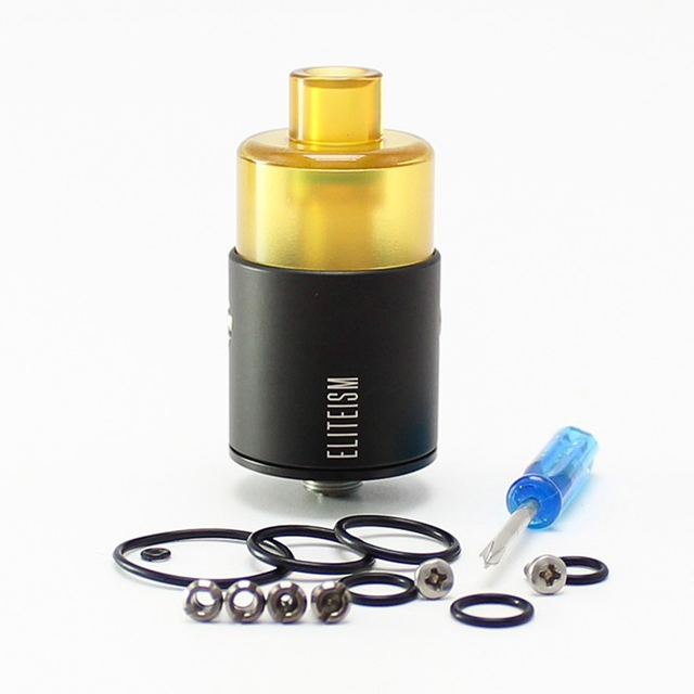 Authentic SXK Eliteism RTA Rebuildable Tank Vape Atomizer MTL DL 2.5ml 23mm 316SS PEI PEEK