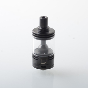 Baya Style 4.2ml RTA Rebuildable Tank Atomizer with Side-Air Chamber, 22mm Diameter, Includes 4pcs Air Pins (1.0mm, 1.5mm, 2.0mm, 2.5mm), Silver/Black