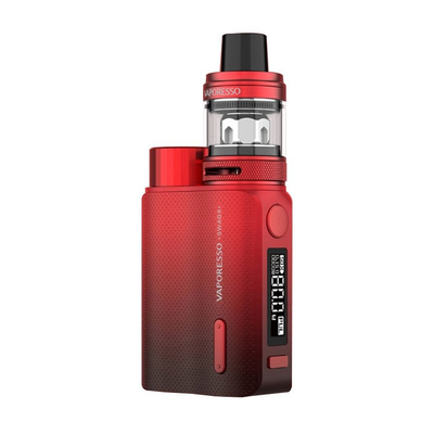 Authentic Vaporesso SWAG II 80W VW Box Mod w/ NRG PE Tank Atomizer Kit - Red, 3.5ml, 5~80W, 1 x 18650