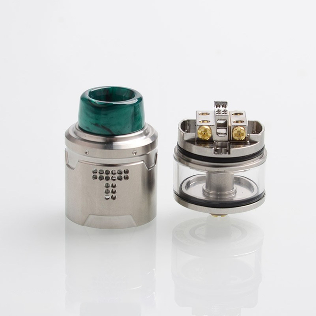 Authentic Vandy Vape Pyro V3 RDTA Rebuildable Dripping Tank Atomizer w/ BF Pin - Frosted Grey, SS, 2ml, 24mm Diameter