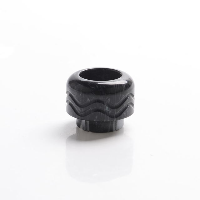 Authentic Vandy Vape Mato RDTA Vape Atomizer Replacement 810 Drip Tip - Black White, Resin, 14.2mm